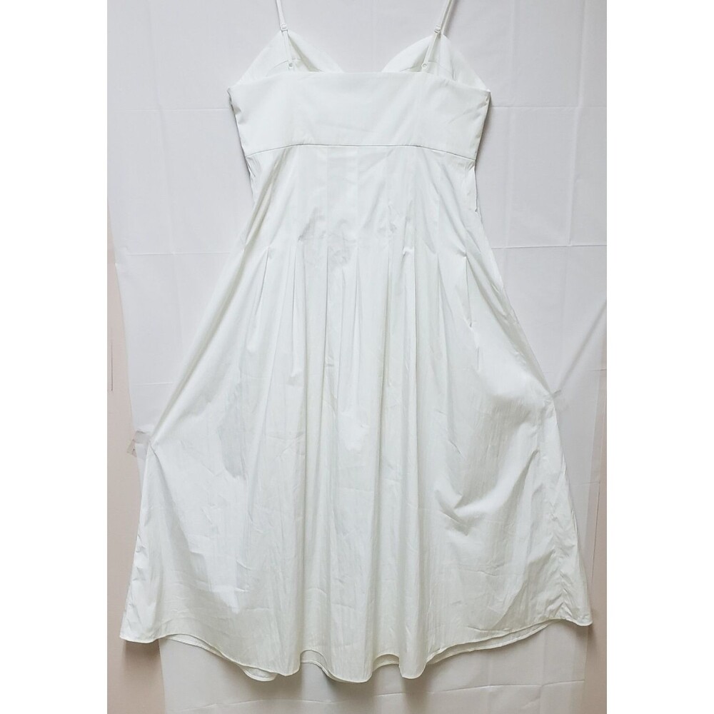 Zara Women’s White Pleated Summer Dress XL Spaghetti Strap Slip-On NWT